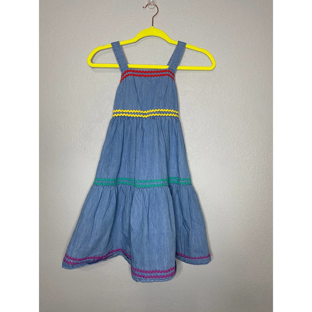 Hanna Andersson Blue Dress with Multicolor Accents